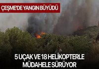  Çeşme ve Urla'da yangın! Bazı mahalleler tahliye edildi